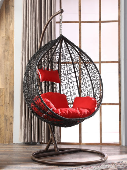 Silla colgante base de hierro color bronce oscuro