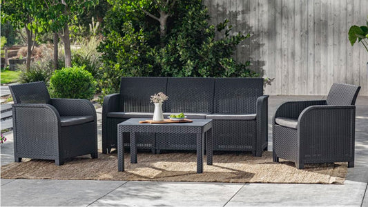 Mueble de jardín y mesa de centro Sanremo de 5 plazas