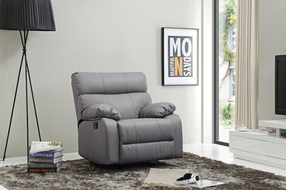 Cómodo sillón reclinable mecedor para relajación y apoyo, diseño moderno en gris, para tu sala de estar o cine en casa