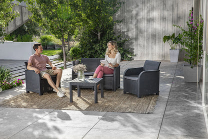 Mueble de jardín y mesa de centro Sanremo de 5 plazas