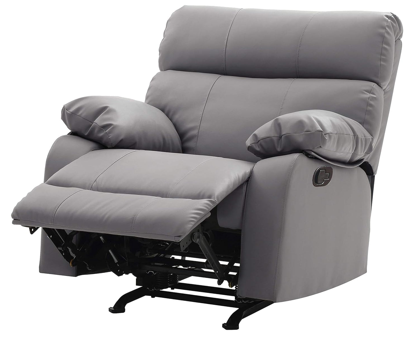 Cómodo sillón reclinable mecedor para relajación y apoyo, diseño moderno en gris, para tu sala de estar o cine en casa