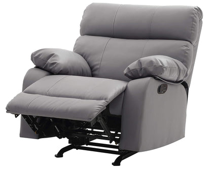 Cómodo sillón reclinable mecedor para relajación y apoyo, diseño moderno en gris, para tu sala de estar o cine en casa