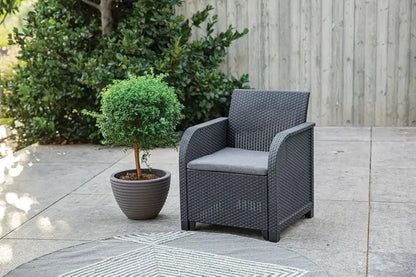 Mueble de jardín y mesa de centro Sanremo de 5 plazas